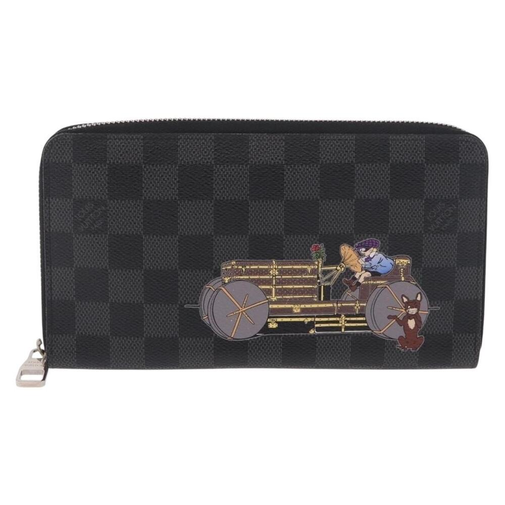 Louis Vuitton Damier Graphite Zippy Organizer Long Wallet Black